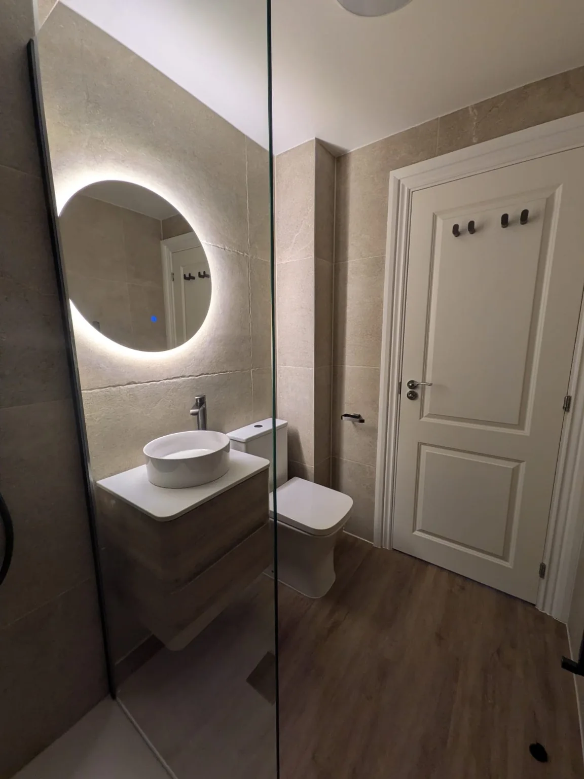 Shower screen and vanity